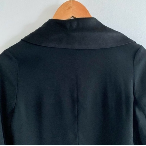 Wilfred Aritzia Chevalier Crepe Draped Black Open Blazer Jacket Asymmetric - Picture 11 of 13